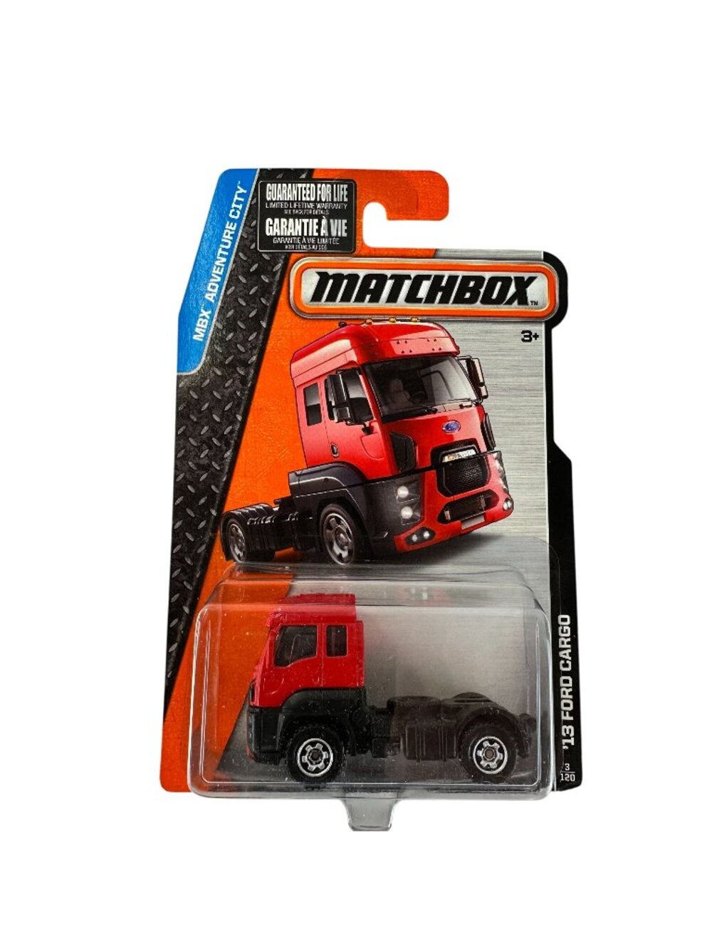 Matchbox MBX Adventure City '13 Ford Cargo Red & Black Die-Cast Toy Truck